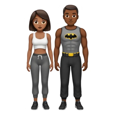 Batman with wife beater and black sweatpants  sticker
