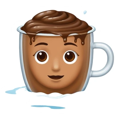 Swimming in a cup of coffee sticker
