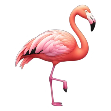 Pink flamingo happy sticker