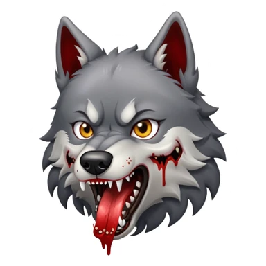 Alpha wolf eating dog sticker