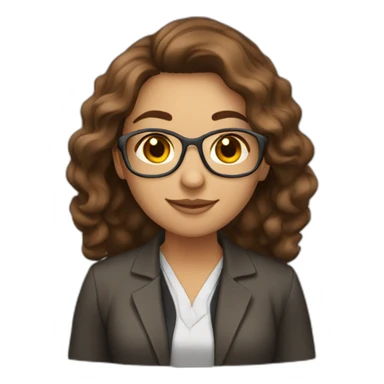 Phd student woman brown hair sticker