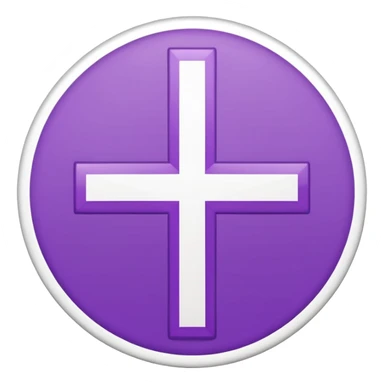 purple octagonal sticker, white Swiss cross with circular border, official look, no text, no trash bag sticker