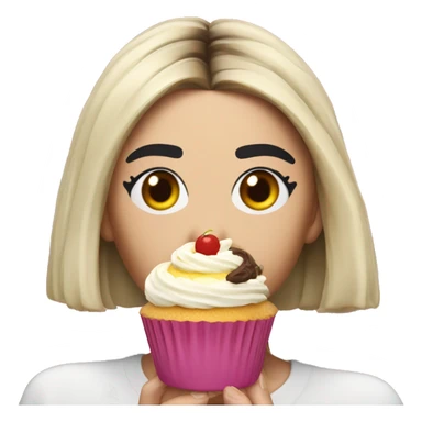Dua lipa eating cupcake  sticker