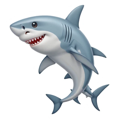 shark with legs and shoes on sticker