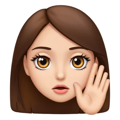 Baddie girl eye rolling at someone make sure they eye is twitching with brunette hair  sticker