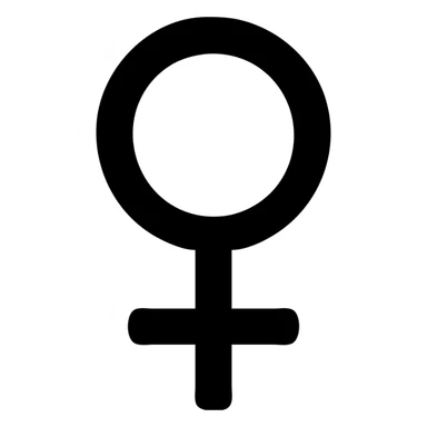 female gender symbol, solid pink, classic emoji style, suitable for Discord role icon sticker