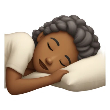 Girl sleeping on a pillow sticker