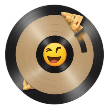  Vinyl record with statistic apple'pie graph form sticker