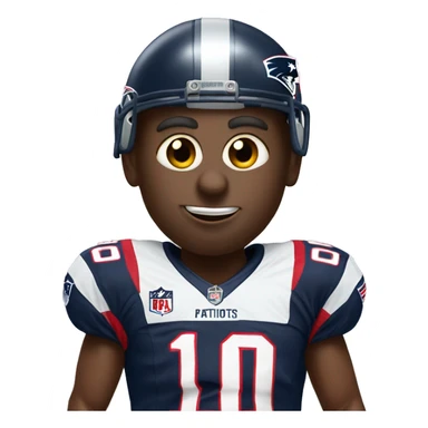 poop man wearing patriots jersey number 10 sticker
