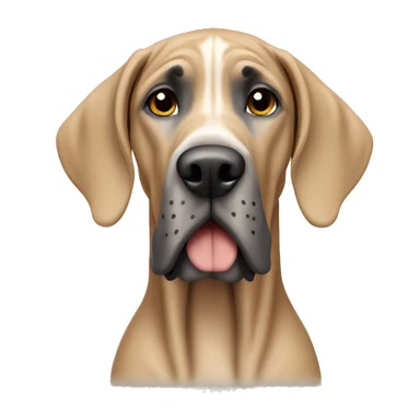 Tan Great Dane  sticker