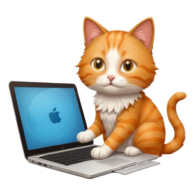 one cat repair laptop sticker