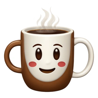 Coffee Mug with coffee bean symbol sticker