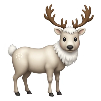 white reindeer sticker
