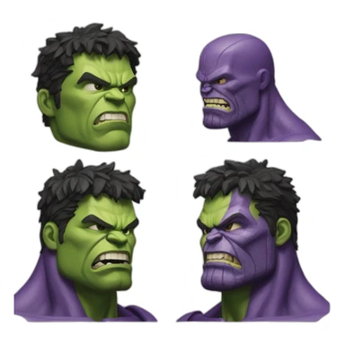 Hulk contre thanos sticker