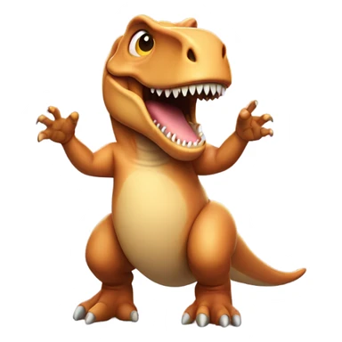 clapping t rex  sticker