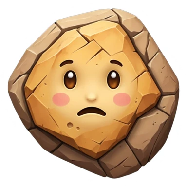 make a brown rock  sticker