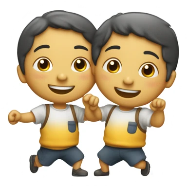 2 Enfants boulets de canon  sticker