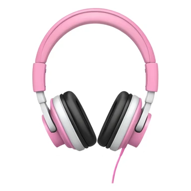 White headphones with pink bows sticker
