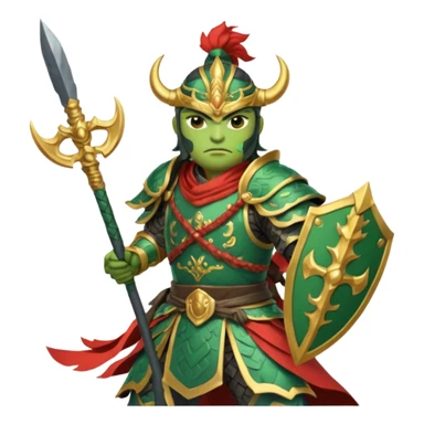 Pepe as Lu bu from 3 kingdoms sticker
