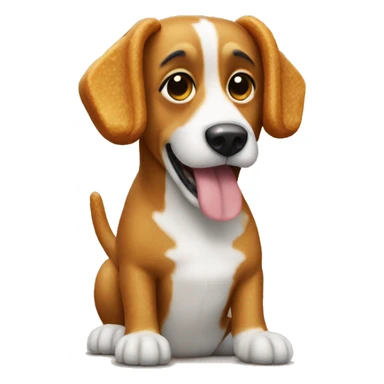 Dog made of churros sticker