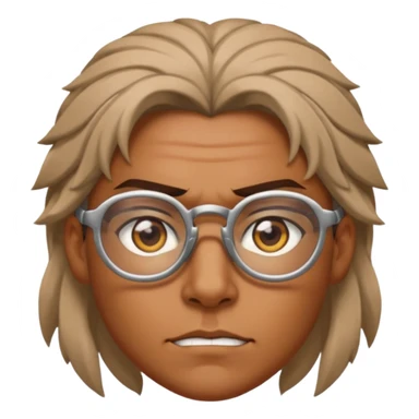 Glasses-Wearing wild Warrior sticker