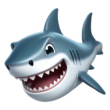 Jeff the shark smiling sticker
