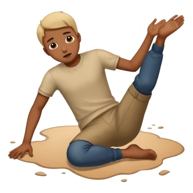 Falling on the floor but gender neutral sticker