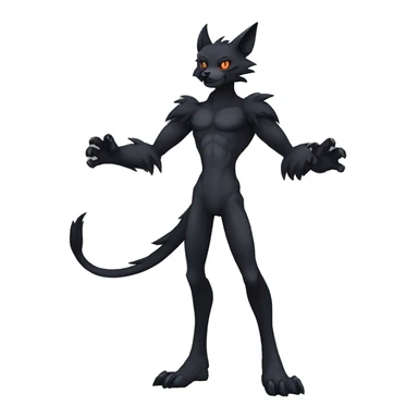 Dark Edgy Cool FurSona Fakemon Full Body sticker