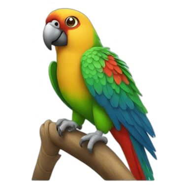 Parrot sitting on the shoulder sticker