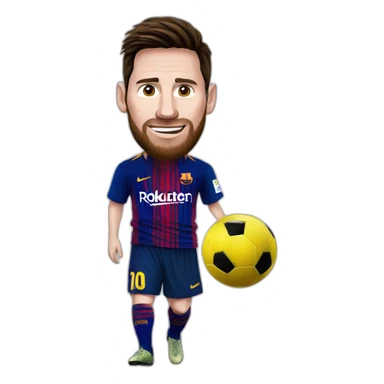 Messi avec une chevr sticker