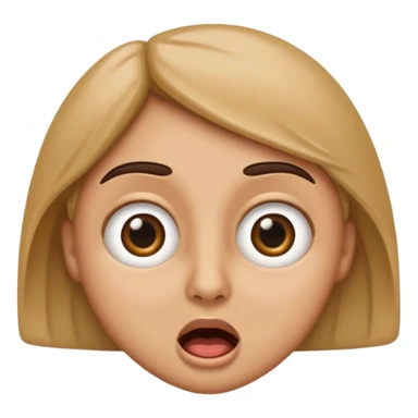 Create an iOS styled emoji that shows immense shock but satisfaction sticker