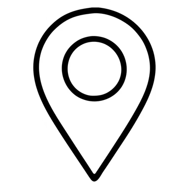 a simple and clear pinpoint icon on a red dot, suitable for marking a location sticker