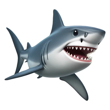 A shark with a deer head sticker