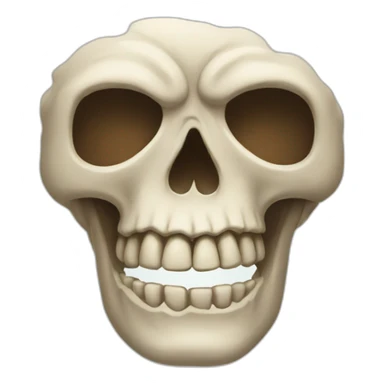 skull that show awkwardness sticker