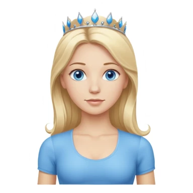  long blown out blonde hair woman blue eyes pilates princess  sticker