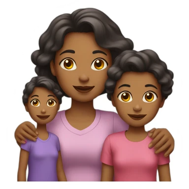 Mamá e hijas sticker