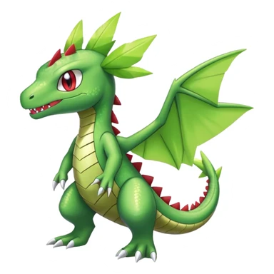 Shiny Cool Sparkly Cute Flygon-Tyranitar-Fakemon-hybrid-fusion with a scarf full body sticker