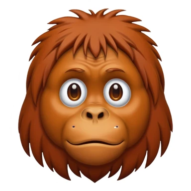 normal orangutan emoji with a single tear sticker