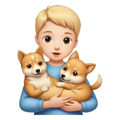 cute baby holding a doge sticker