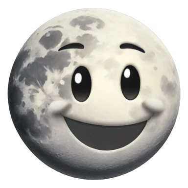 Moon with smile sticker