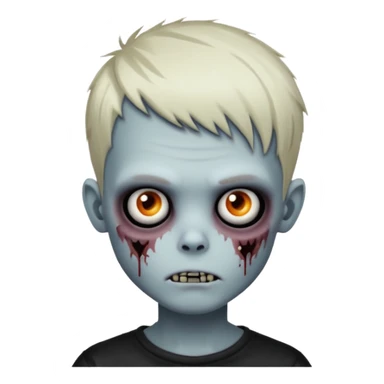Zombie boy with emo pixie style hair cut sticker