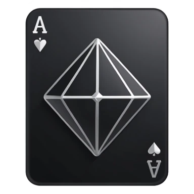 3d diamond shape matte black. diamond shape like on a playing card sticker