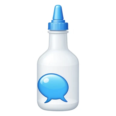 glue bottle with chat bubble sticker