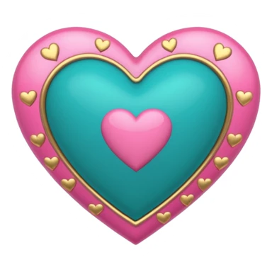 Teal heart with little hearts and Belles wording sticker