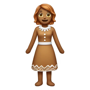 Gingerbread girl full body sticker