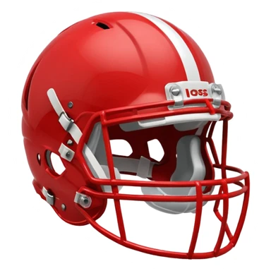 College football player helmet in light red color sticker