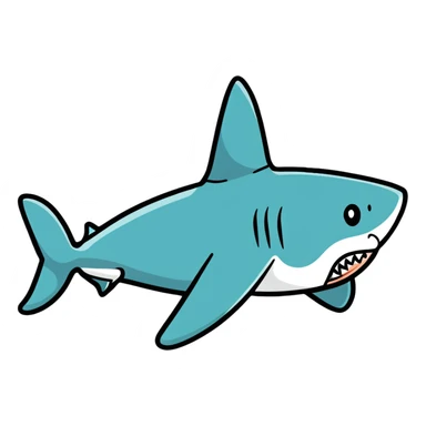 shark fin sticker