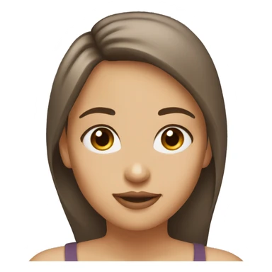 Make a girl have brown eyes and light skin and brown or dark brown hair and nice lips  sticker