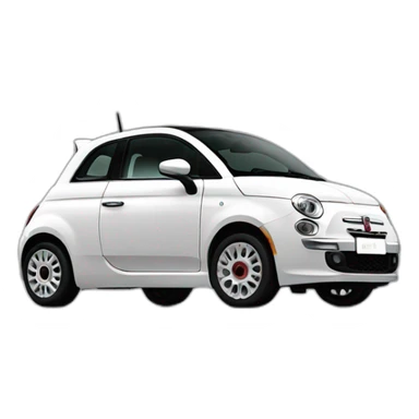 Fiat 500 2014 white sticker