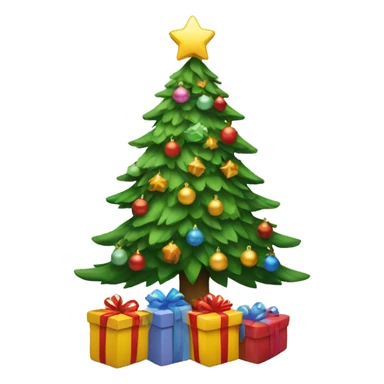 Christmas tree with presents  sticker